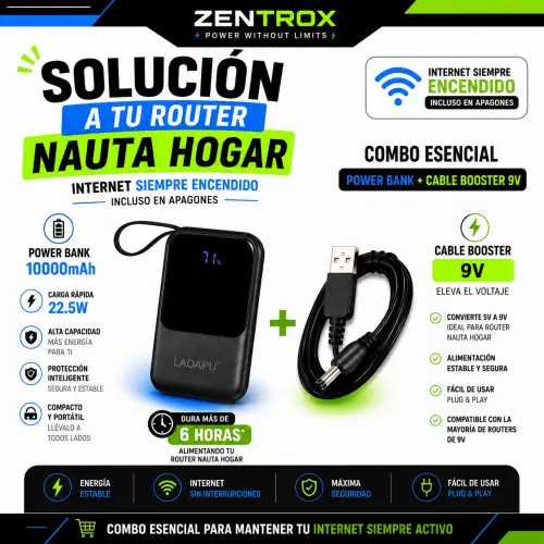 Combo Power Bank 10000mAh + Cable Booster 9V's photo #1
